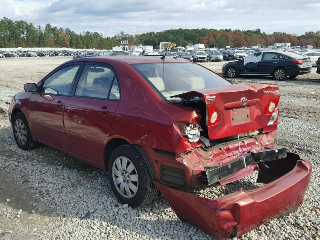 JTDBR32E430036108 - 2003 TOYOTA COROLLA CE BURGUNDY photo 3