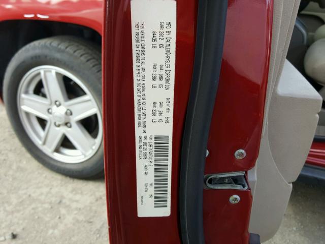 1J8FT47WX7D119415 - 2007 JEEP COMPASS RED photo 10