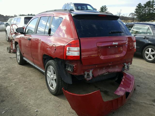 1J8FT47WX7D119415 - 2007 JEEP COMPASS RED photo 3