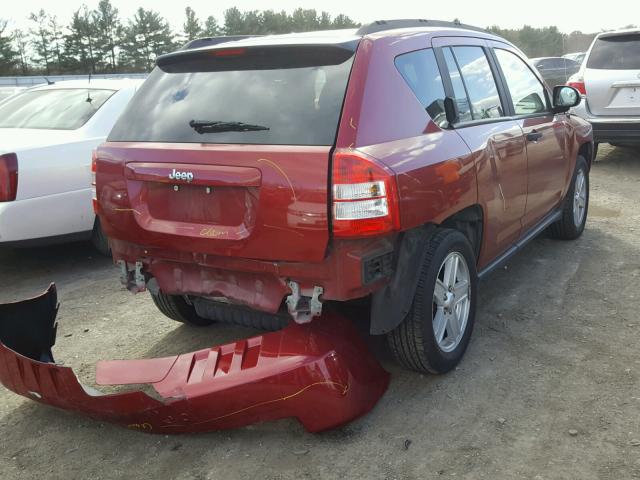 1J8FT47WX7D119415 - 2007 JEEP COMPASS RED photo 4