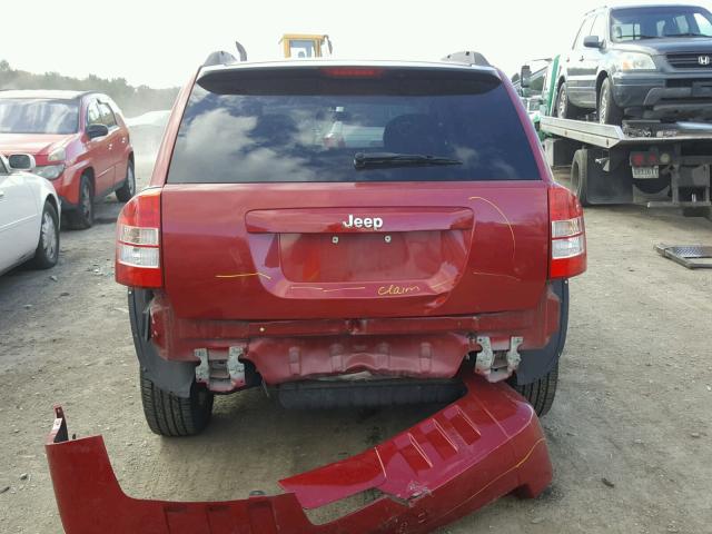 1J8FT47WX7D119415 - 2007 JEEP COMPASS RED photo 9