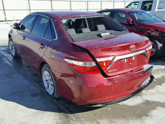 4T1BF1FK3GU608101 - 2016 TOYOTA CAMRY LE RED photo 3