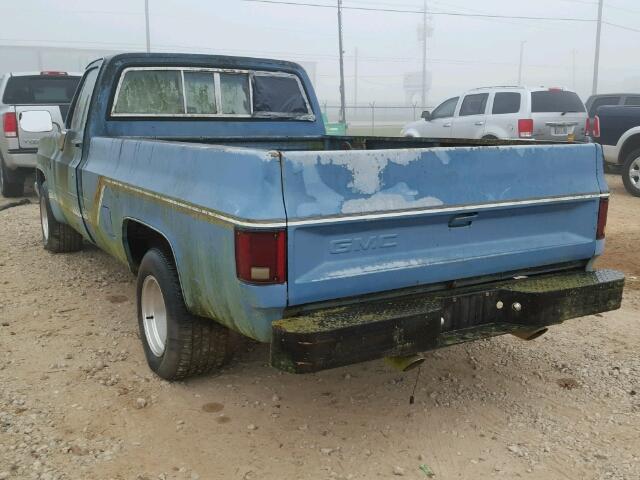 1GTCC14N5FS511328 - 1985 GMC C1500 BLUE photo 3