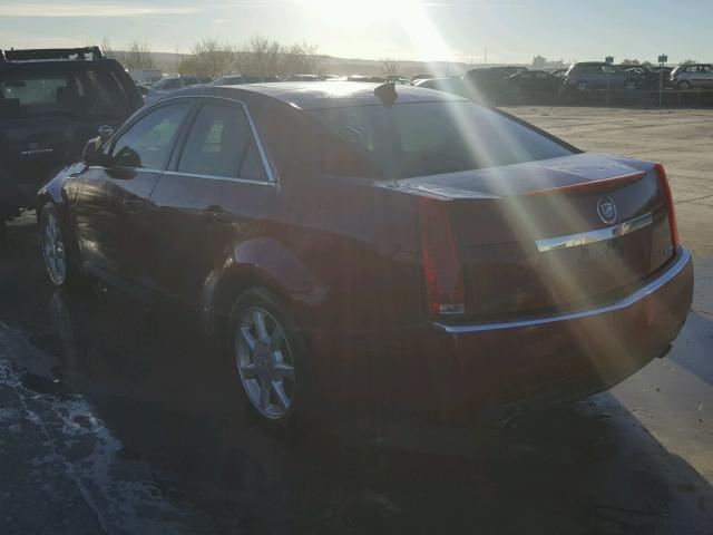 1G6DF577390144819 - 2009 CADILLAC CTS MAROON photo 3