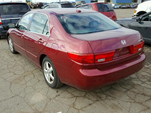 1HGCM56825A131963 - 2005 HONDA ACCORD EX BURGUNDY photo 3