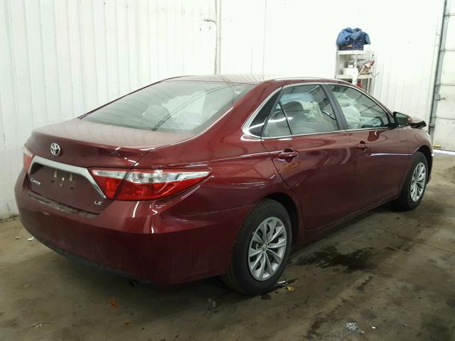 4T1BF1FK6HU730940 - 2017 TOYOTA CAMRY LE MAROON photo 4