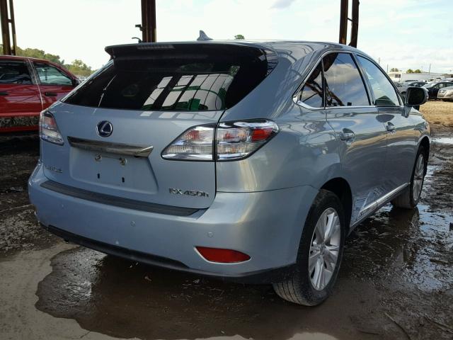 JTJZB1BA8A2400842 - 2010 LEXUS RX 450 BLUE photo 4