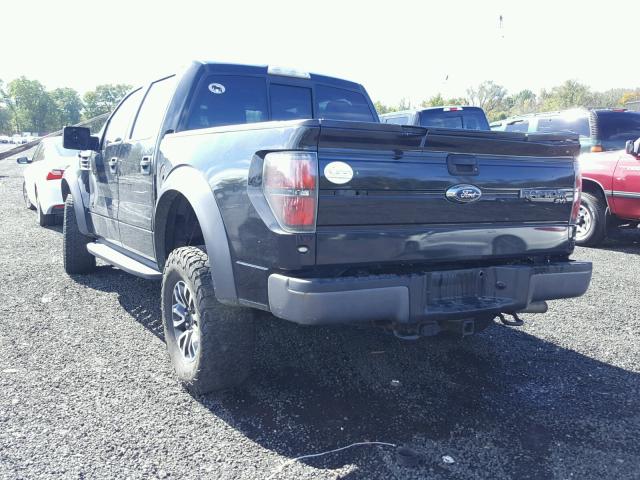 1FTFW1R65CFC28714 - 2012 FORD F150 SVT R BLACK photo 3