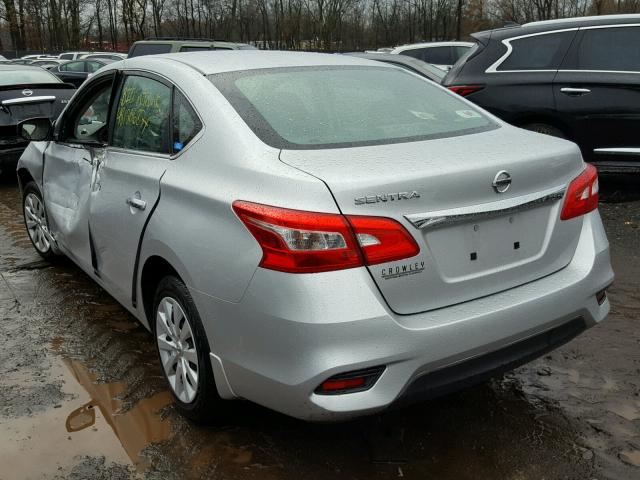 3N1AB7AP4GY325188 - 2016 NISSAN SENTRA S SILVER photo 3