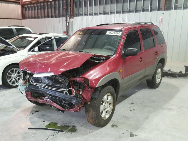 4F2CU09151KM31646 - 2001 MAZDA TRIBUTE LX RED photo 2