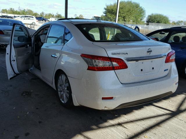 3N1AB7AP8DL707104 - 2013 NISSAN SENTRA S WHITE photo 3