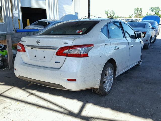 3N1AB7AP8DL707104 - 2013 NISSAN SENTRA S WHITE photo 4