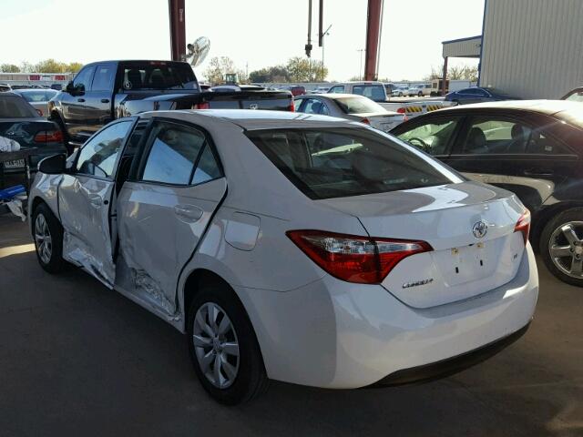 5YFBURHE4FP336072 - 2015 TOYOTA COROLLA L WHITE photo 3