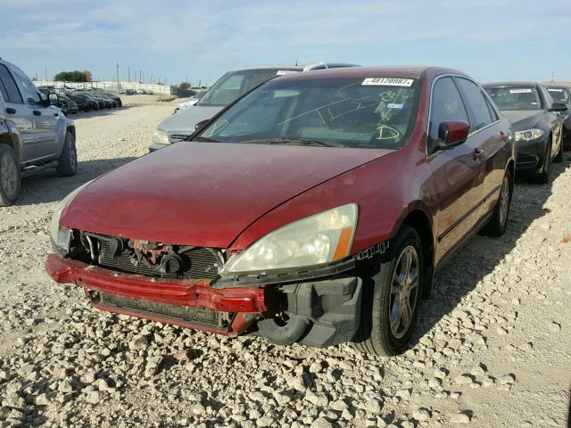 1HGCM56867A073553 - 2007 HONDA ACCORD EX MAROON photo 2