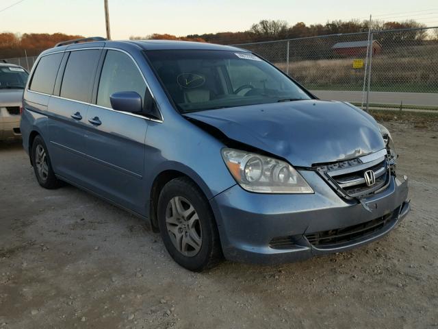 5FNRL38756B009675 - 2006 HONDA ODYSSEY EX BLUE photo 1