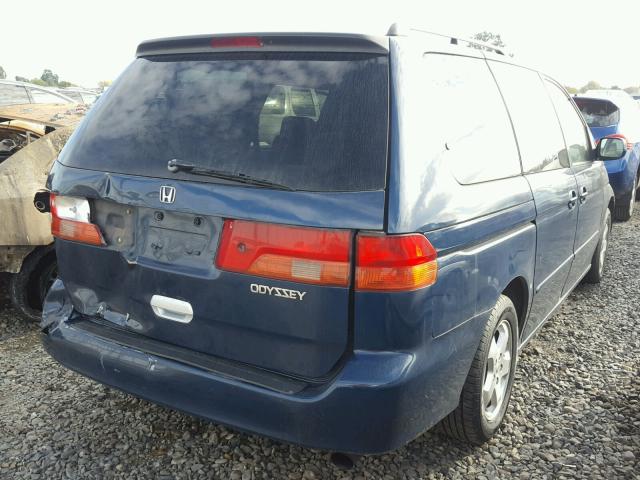 2HKRL1878YH531225 - 2000 HONDA ODYSSEY EX BLUE photo 4