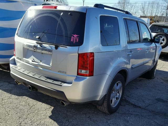 5FNYF4H5XBB033780 - 2011 HONDA PILOT EXL SILVER photo 4