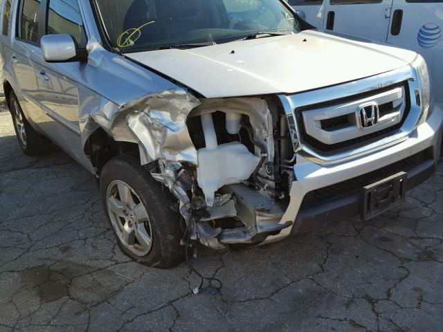 5FNYF4H5XBB033780 - 2011 HONDA PILOT EXL SILVER photo 9