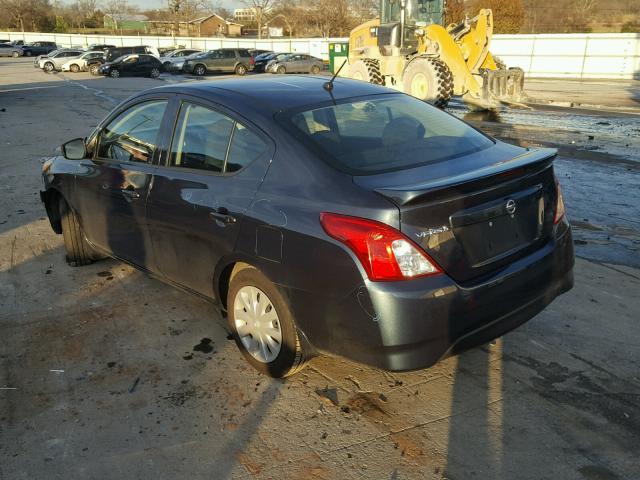 3N1CN7AP4HL858107 - 2017 NISSAN VERSA S GRAY photo 3