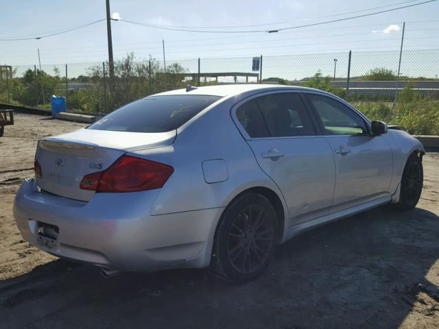 JNKBV61E98M225320 - 2008 INFINITI G35 SILVER photo 4