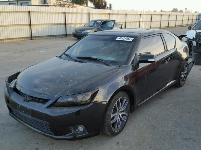 JTKJF5C76B3008249 - 2011 TOYOTA SCION TC BLACK photo 2