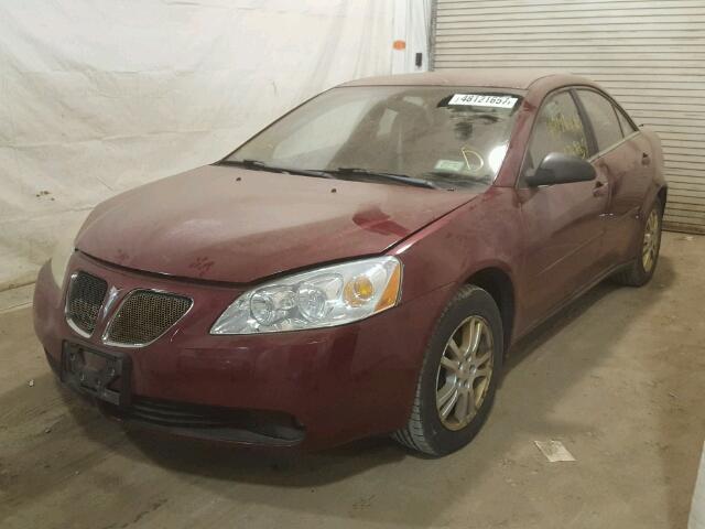 1G2ZG528854173093 - 2005 PONTIAC G6 MAROON photo 2