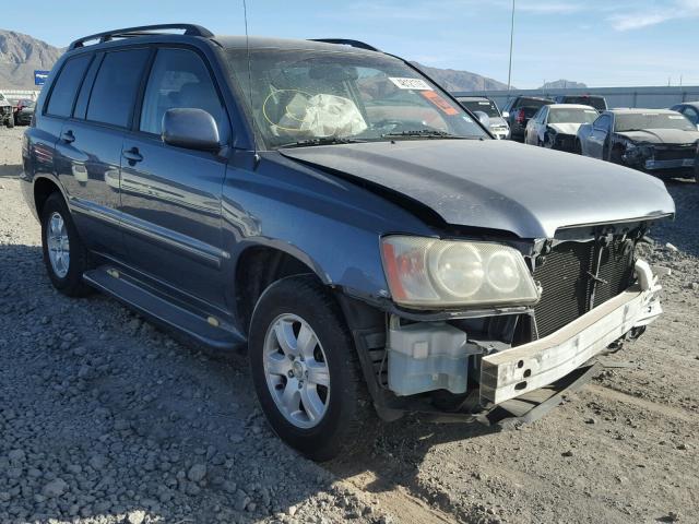 JTEGF21A730093891 - 2003 TOYOTA HIGHLANDER BLUE photo 1