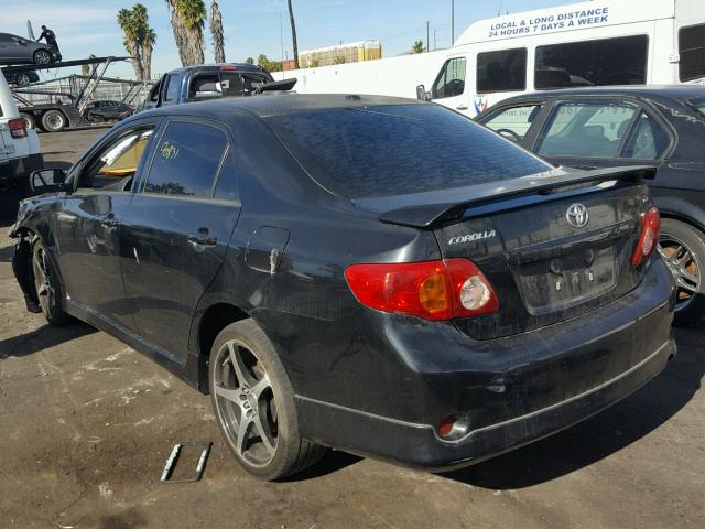 1NXBU40E19Z085643 - 2009 TOYOTA COROLLA BA BLACK photo 3