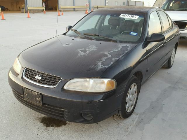 3N1CB51D41L421524 - 2001 NISSAN SENTRA XE BLACK photo 2