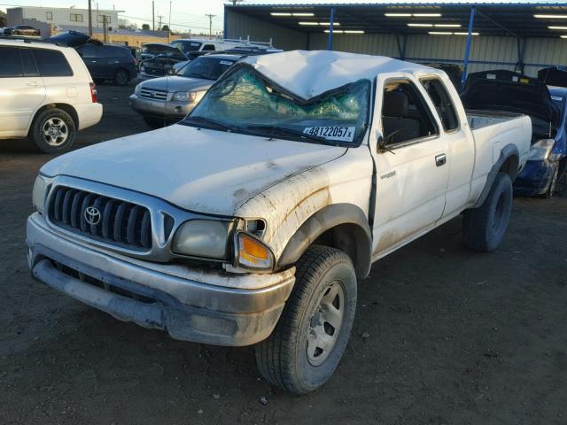 5TEWN72N91Z774522 - 2001 TOYOTA TACOMA XTR WHITE photo 2