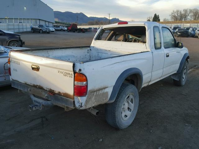 5TEWN72N91Z774522 - 2001 TOYOTA TACOMA XTR WHITE photo 4