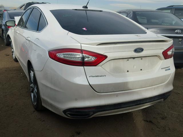 3FA6P0D92ER291371 - 2014 FORD FUSION TIT WHITE photo 3