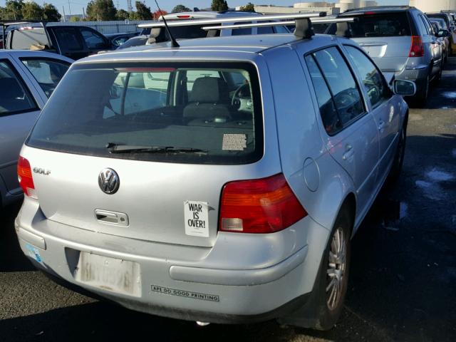 9BWGL61J244033702 - 2004 VOLKSWAGEN GOLF GLS SILVER photo 4