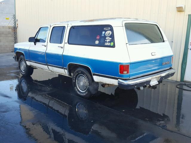 1GNGR26N8MF150886 - 1991 CHEVROLET SUBURBAN R WHITE photo 3