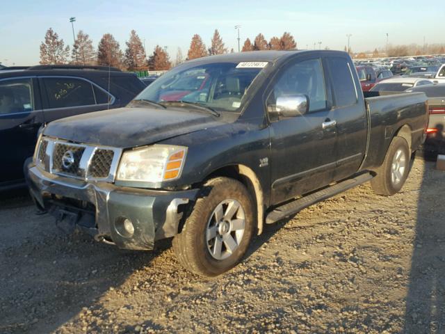 1N6AA06B74N516470 - 2004 NISSAN TITAN XE GREEN photo 2