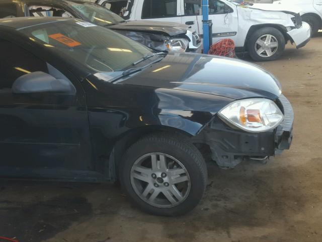 1G1AL12F557584387 - 2005 CHEVROLET COBALT LS BLACK photo 9