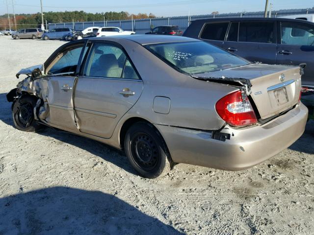 4T1BE32K82U625635 - 2002 TOYOTA CAMRY LE GOLD photo 3