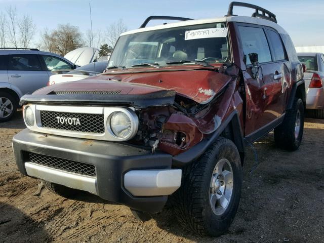 JTEBU11F58K016633 - 2008 TOYOTA FJ CRUISER BURGUNDY photo 2