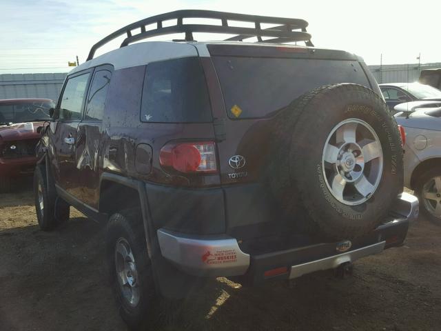 JTEBU11F58K016633 - 2008 TOYOTA FJ CRUISER BURGUNDY photo 3