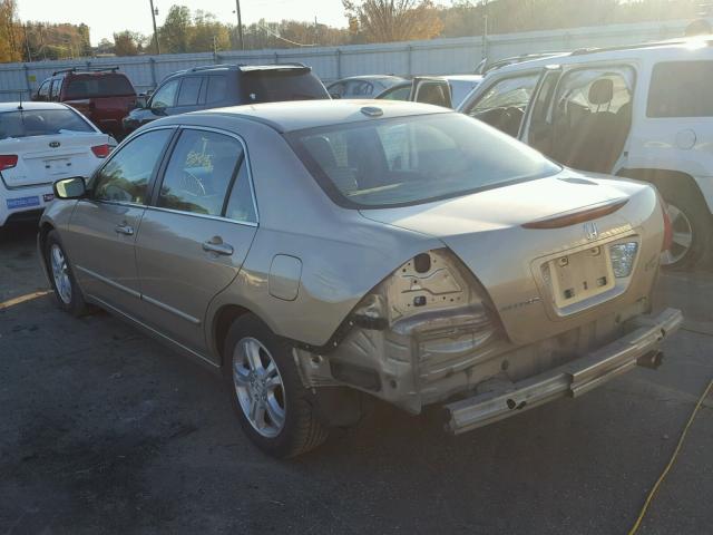 1HGCM56867A172213 - 2007 HONDA ACCORD EX GOLD photo 3