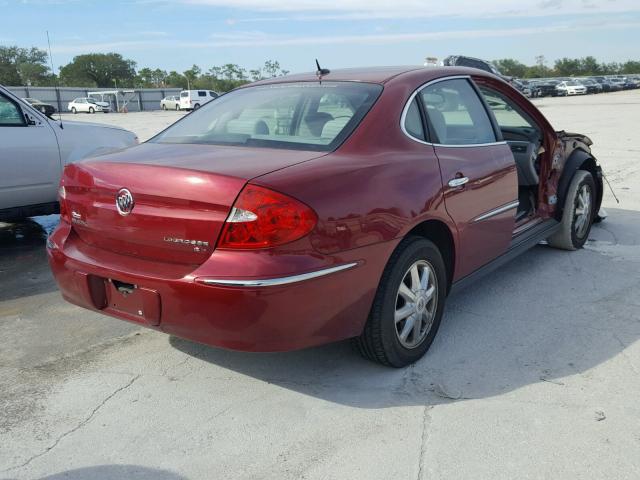 2G4WC582571244287 - 2007 BUICK LACROSSE C RED photo 4