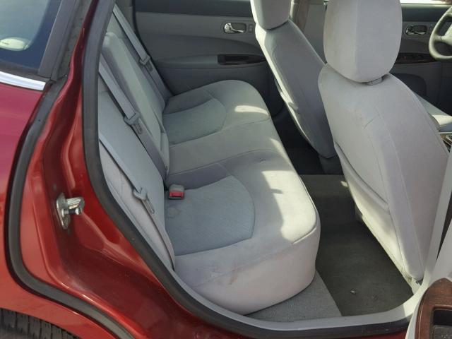2G4WC582571244287 - 2007 BUICK LACROSSE C RED photo 6