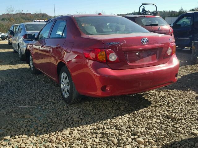 2T1BU4EE2AC402490 - 2010 TOYOTA COROLLA BA RED photo 3