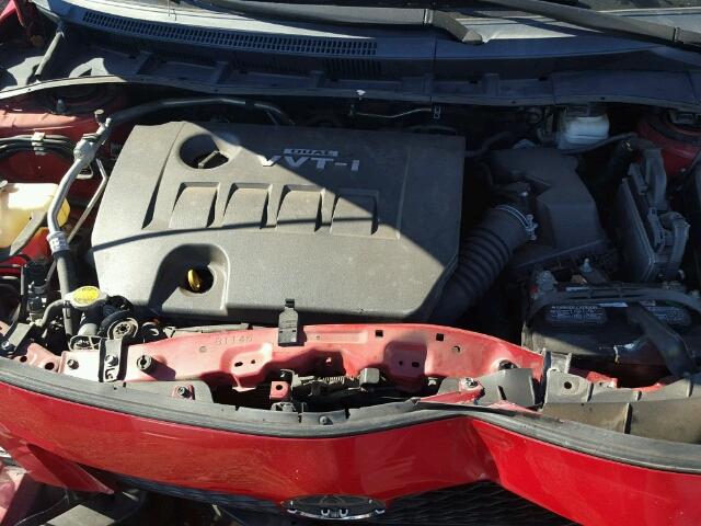 2T1BU4EE2AC402490 - 2010 TOYOTA COROLLA BA RED photo 7