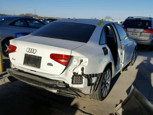 WAUAFAFL5EA013044 - 2014 AUDI A4 PREMIUM WHITE photo 4