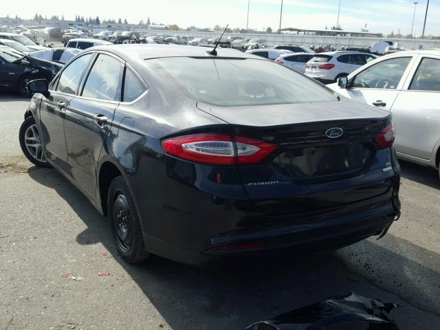 3FA6P0HR1DR148985 - 2013 FORD FUSION SE BLACK photo 3