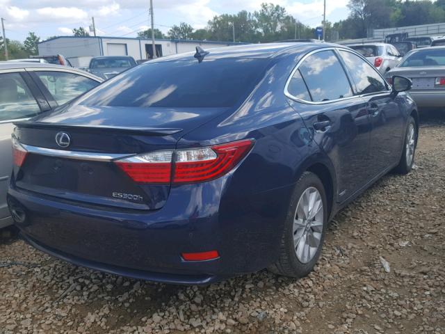 JTHBW1GG2D2008609 - 2013 LEXUS ES 300H BLUE photo 4