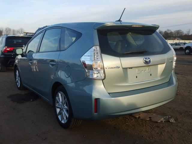 JTDZN3EU2D3279610 - 2013 TOYOTA PRIUS V GREEN photo 3