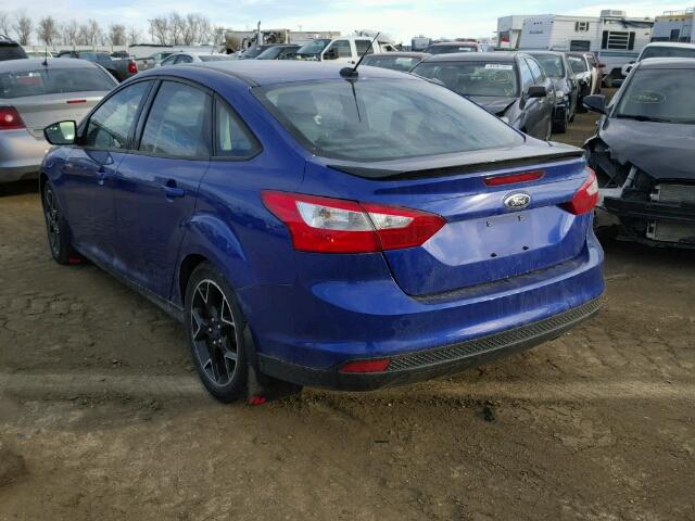 1FADP3F20EL237333 - 2014 FORD FOCUS SE BLUE photo 3