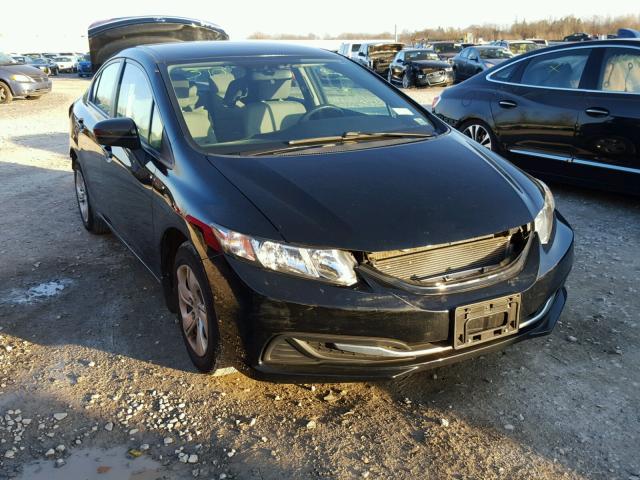 19XFB2F54EE013755 - 2014 HONDA CIVIC LX BLACK photo 1